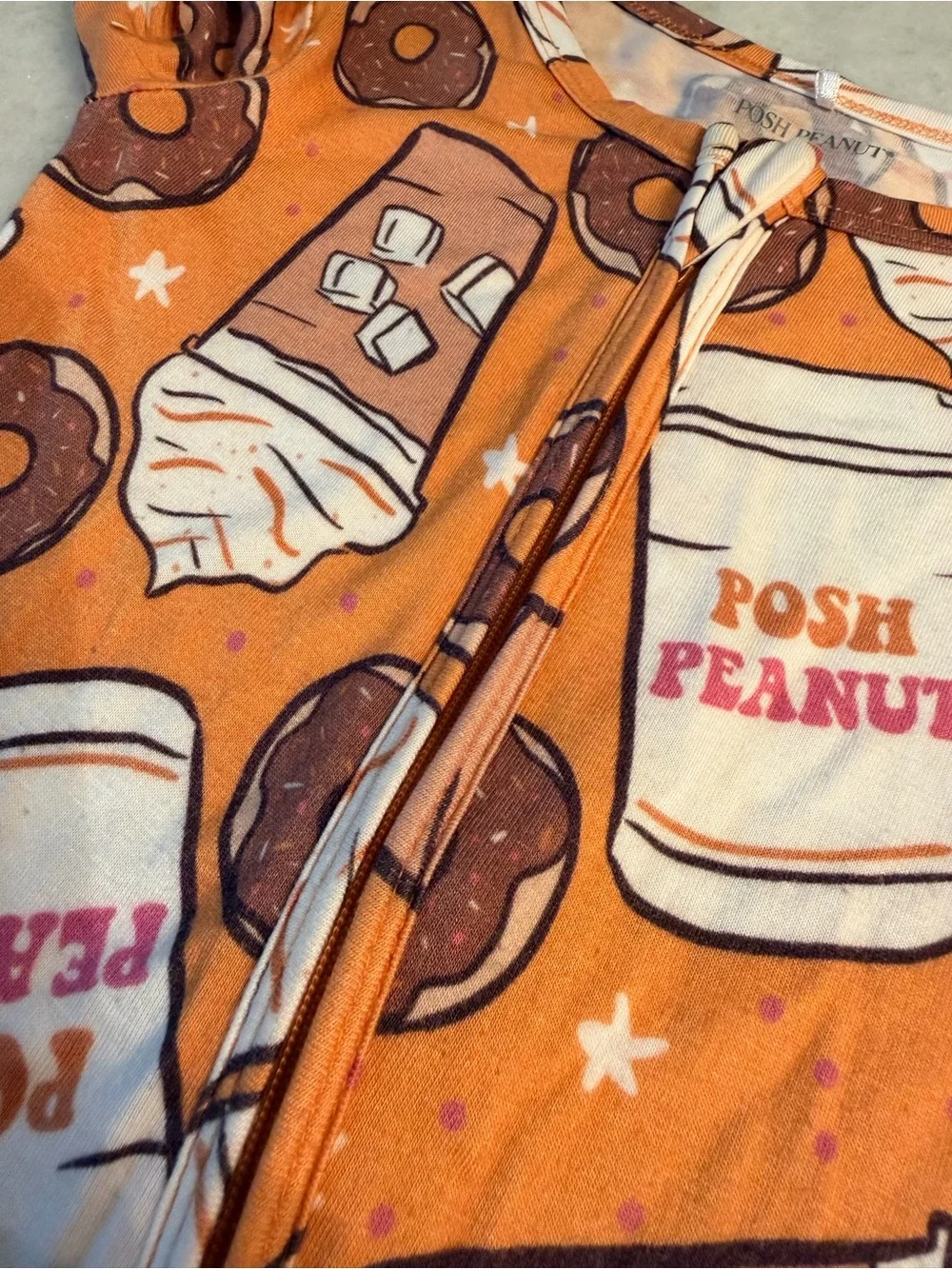 Posh Peanut Donut & Coffee One-Piece Pajamas